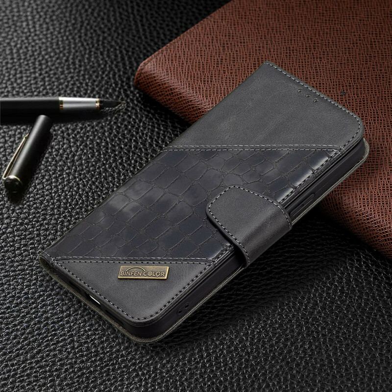 Housse iPhone 13 Pro Max Effet Peau de Crocodile Classique