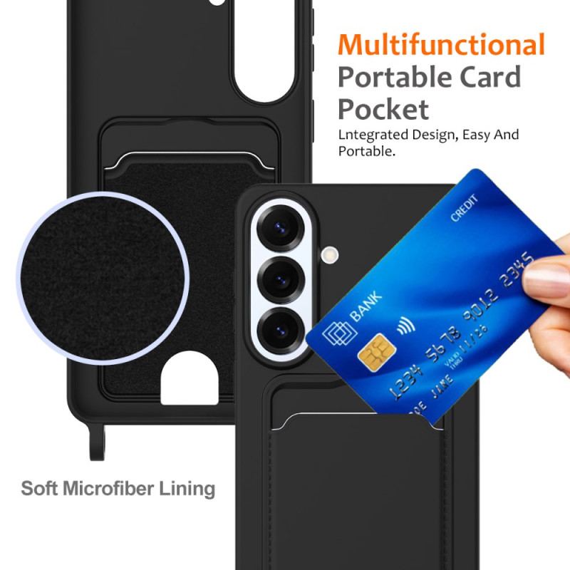 Coque à Cordon Samsung Galaxy S26 Plus Porte-Carte et Lanière