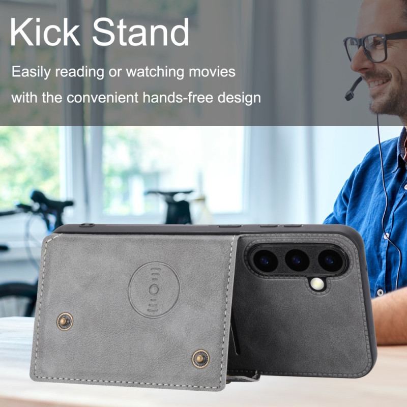 Coque Samsung Galaxy S26 Plus Effet Cuir Porte-Cartes