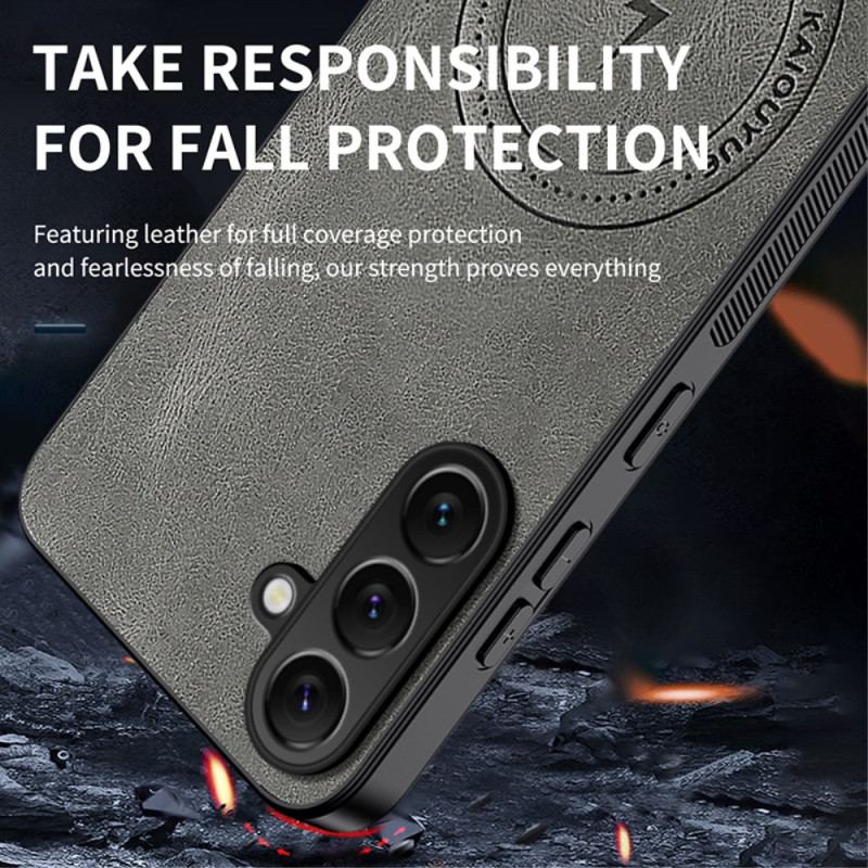 Coque Samsung Galaxy S26 Plus Magnétique Effet Cuir