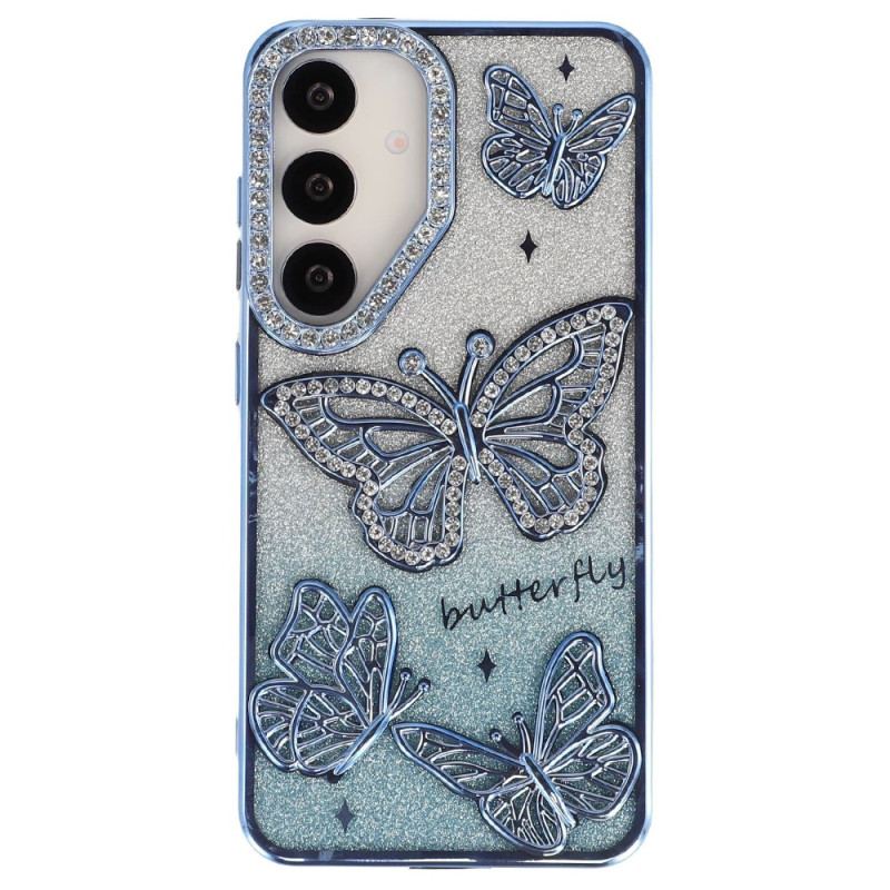 Coque Samsung Galaxy S26 Plus Papillons 3D et Strass