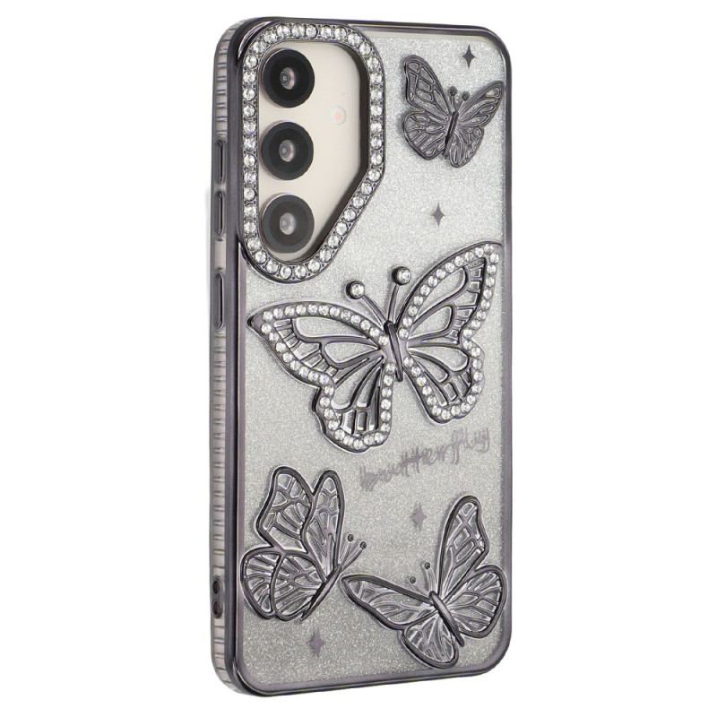 Coque Samsung Galaxy S26 Plus Papillons 3D et Strass