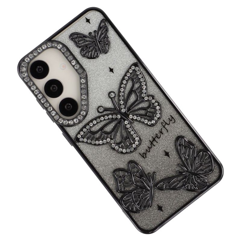 Coque Samsung Galaxy S26 Plus Papillons 3D et Strass