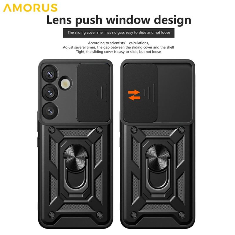 Coque Samsung Galaxy S26 Plus Protection Caméra Coulissante et Support Intégré