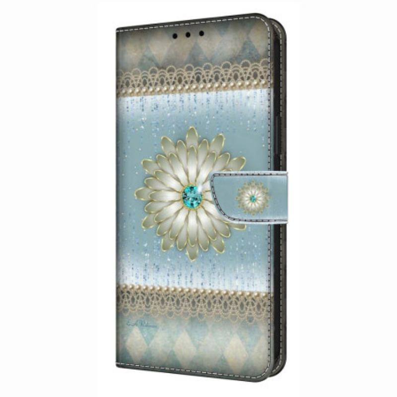 Housse Samsung Galaxy S26 Plus 5G Fleur Diamant Bleu