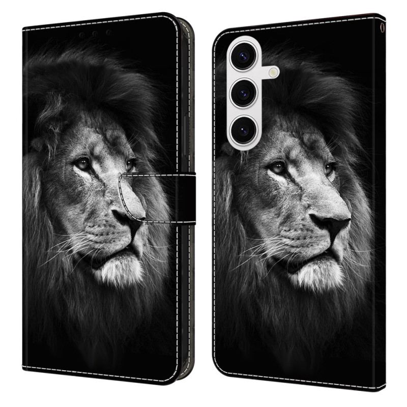 Housse Samsung Galaxy S26 Plus 5G Lion en Noir et Blanc