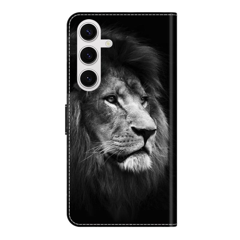 Housse Samsung Galaxy S26 Plus 5G Lion en Noir et Blanc