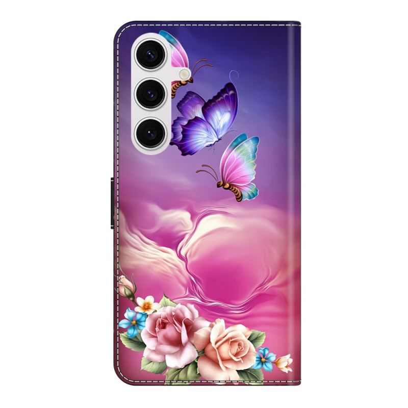Housse Samsung Galaxy S26 Plus 5G Motif Papillon Floral