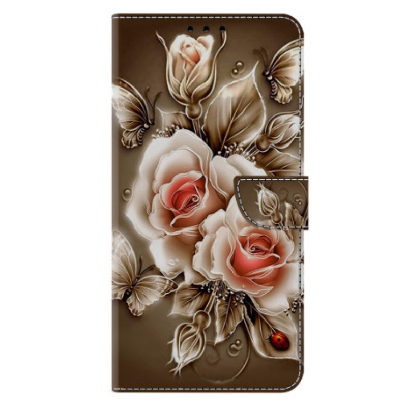 Housse Samsung Galaxy S26 Plus 5G Roses Marrons