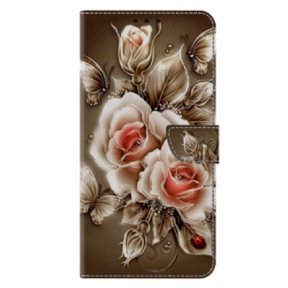 Housse Samsung Galaxy S26 Plus 5G Roses Marrons