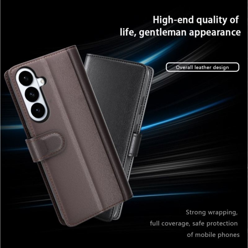 Housse Samsung Galaxy S26 Plus Cuir Véritable