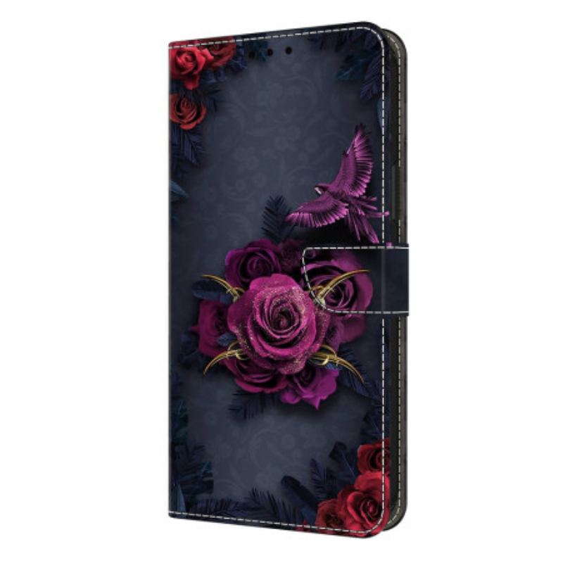 Housse Samsung Galaxy S26 Plus Fleurs Violettes Lumineuses