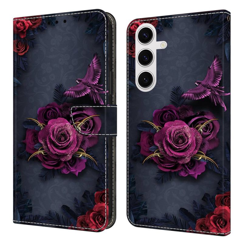 Housse Samsung Galaxy S26 Plus Fleurs Violettes Lumineuses