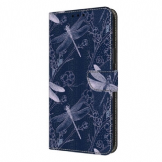 Housse Samsung Galaxy S26 Plus Libellules sur Fond Bleu