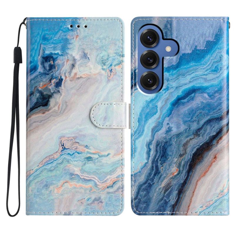 Housse Samsung Galaxy S26 Plus Marbre Bleu