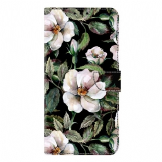 Housse Samsung Galaxy S26 Plus Motif Floral Blanc