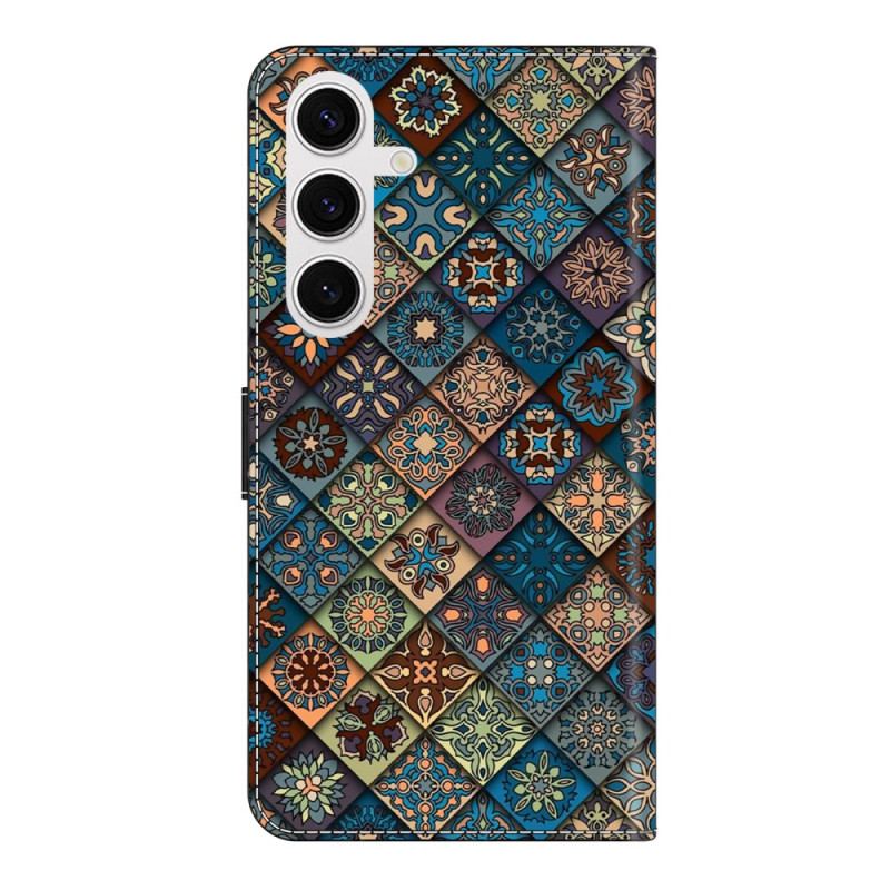 Housse Samsung Galaxy S26 Plus Motif Floral Bleu
