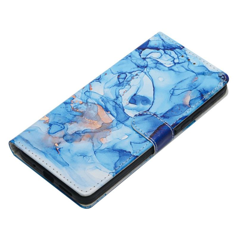 Housse Samsung Galaxy S26 Plus Motif Marbre Bleu