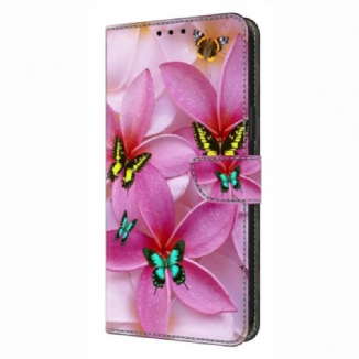 Housse Samsung Galaxy S26 Plus Papillons Floraux Rose