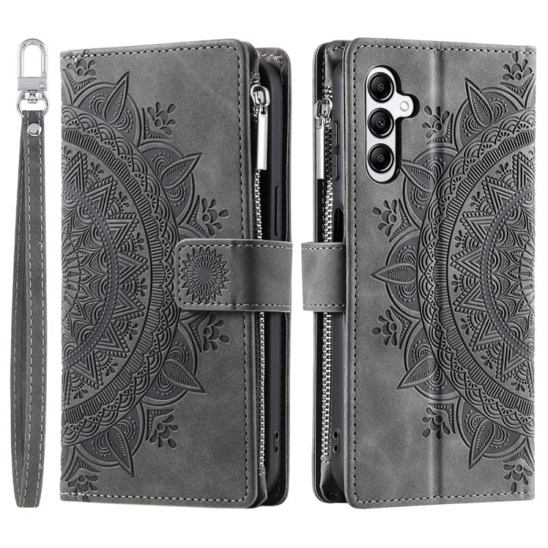 Housse Samsung Galaxy S26 Plus Portefeuille Effet Daim Mandala