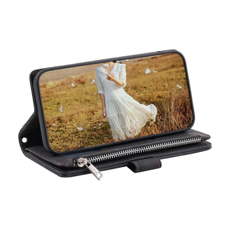 Housse Samsung Galaxy S26 Plus Portefeuille Matelassé avec Lanière