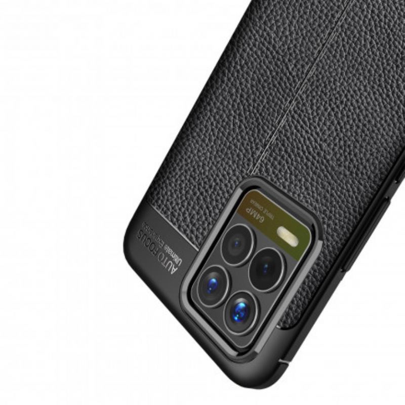 Coque Realme 8 / 8 Pro  Effet Cuir Litchi Double Line