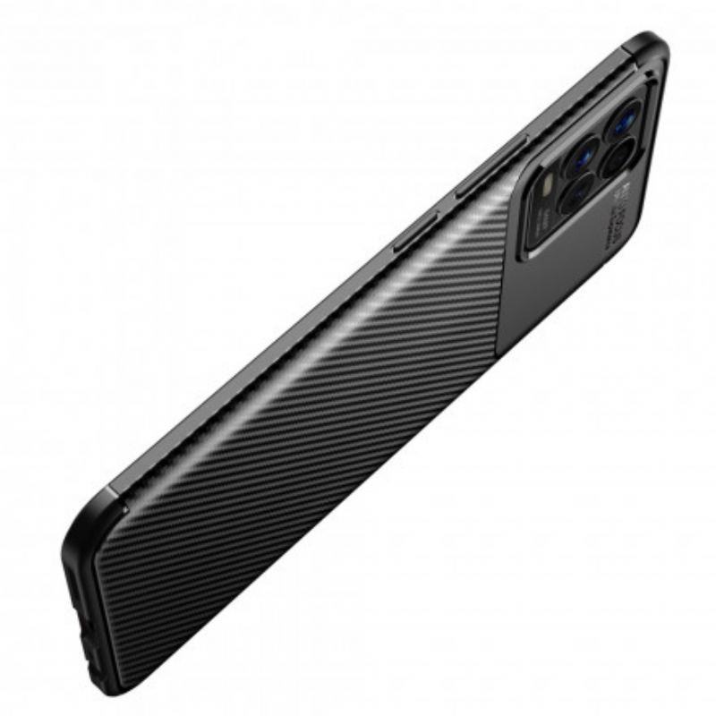 Coque Realme 8 / 8 Pro Flexible Texture Fibre Carbone