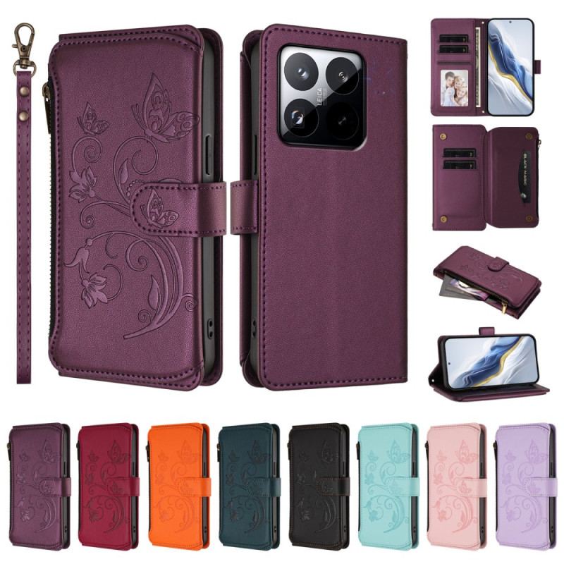 Housse Xiaomi 15T 6 Porte-Cartes RFID et Lanière