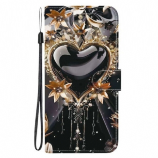 Housse Xiaomi 15T Cœur Noir et Or