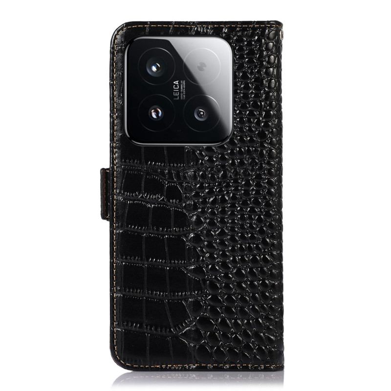 Housse Xiaomi 15T Cuir Texture Crocodile