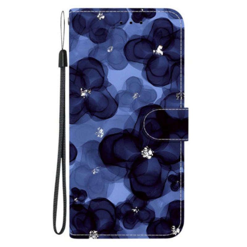 Housse Xiaomi 15T Fleurs Bleu Encre