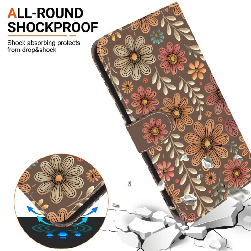 Housse Xiaomi 15T Florale Marron