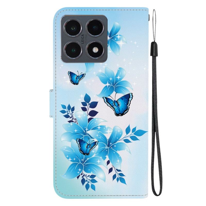 Housse Xiaomi 15T Impression Papillons Bleus