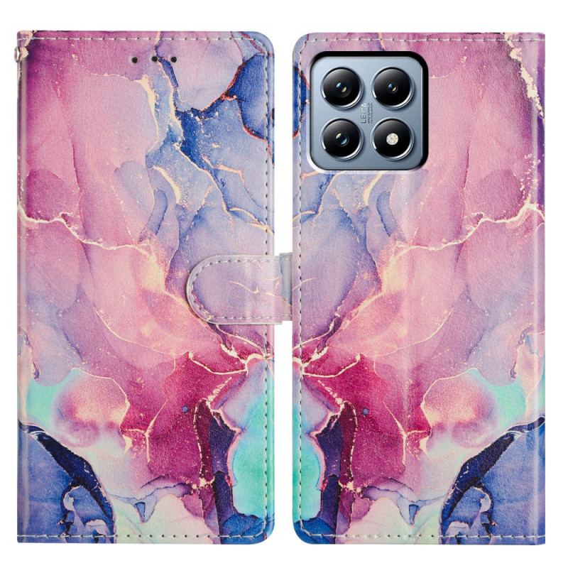 Housse Xiaomi 15T Marbre Vert et Rose