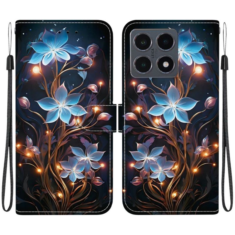 Housse Xiaomi 15T Motif Floral Bleu