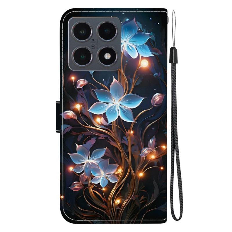 Housse Xiaomi 15T Motif Floral Bleu