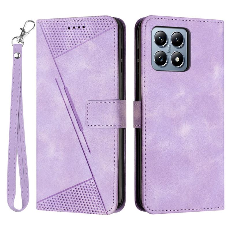 Housse Xiaomi 15T Motif Triangulaire et Lanière