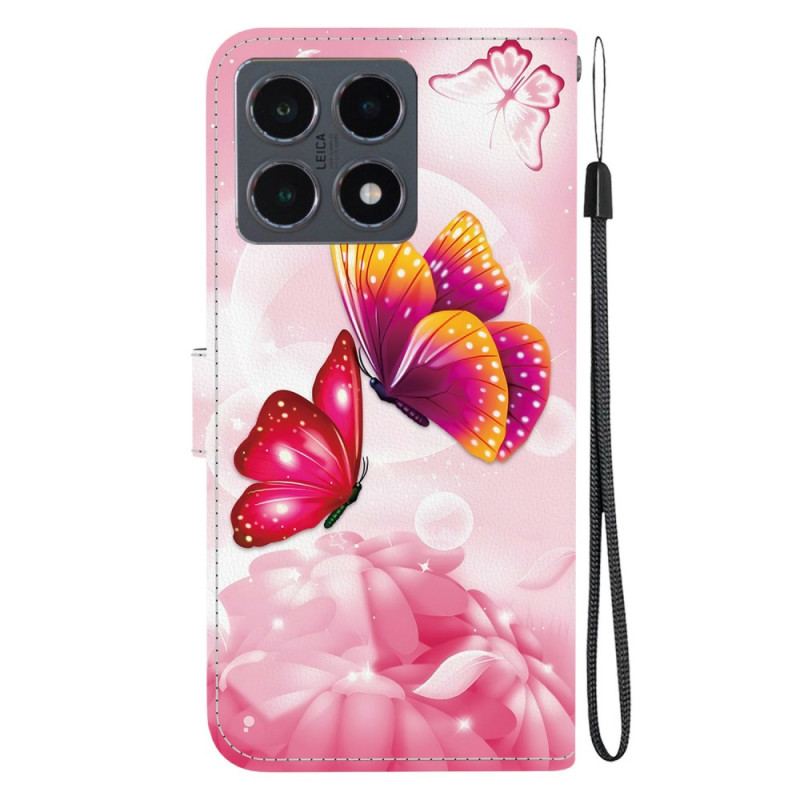 Housse Xiaomi 15T Papillons Roses
