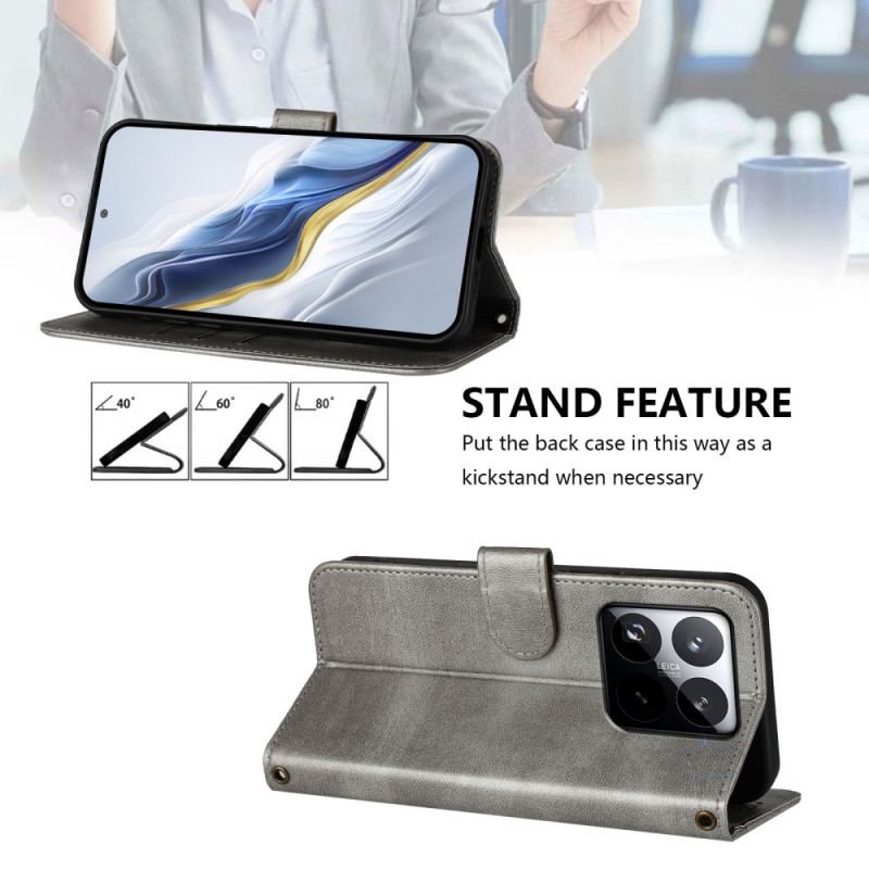 Housse Xiaomi 15T Portefeuille Vintage