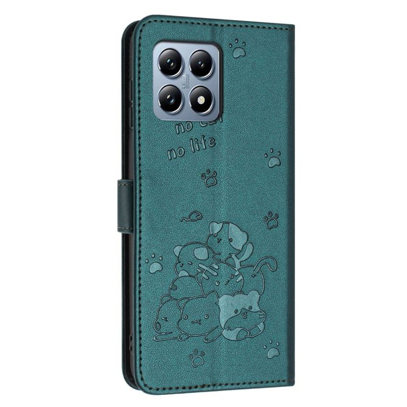 Housse Xiaomi 15T Tas de Chats avec Lanière