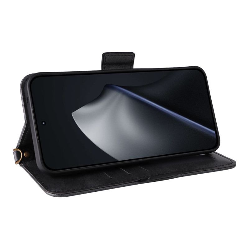 Housse Xiaomi 15T Vintage avec Bandoulière