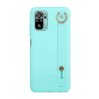 Coque Xiaomi Redmi Note 10/10S/Poco M5s Silicone avec Sangle Support