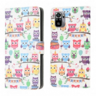 Housse Xiaomi Redmi Note 10 /10S/Poco M5s Multiples Hiboux