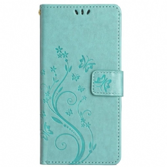 Housse Motorola Edge 50 Ultra Papillons et de Fleurs