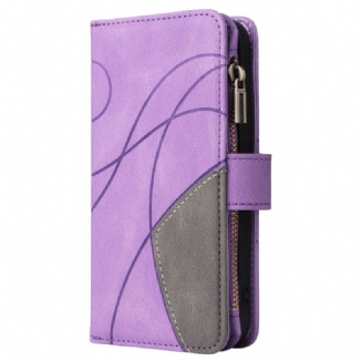 Housse Oppo Reno 12 Pro 5G Portefeuille Lignes Ondulées