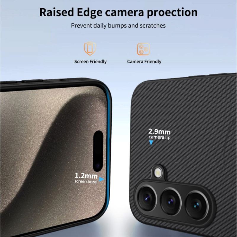 Coque Samsung Galaxy S25 FE Compatible MagSafe Fibre Carbone