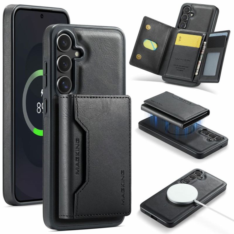 Coque Samsung Galaxy S25 FE Compatible MagSafe Portefeuille Détachable MAGKING