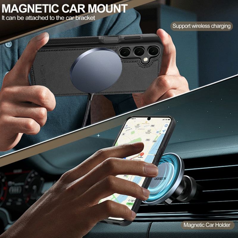 Coque Samsung Galaxy S25 FE Compatible MagSafe Style Cuir