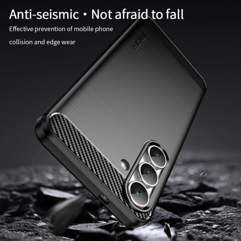 Coque Samsung Galaxy S25 FE Fibre Carbone Brossée