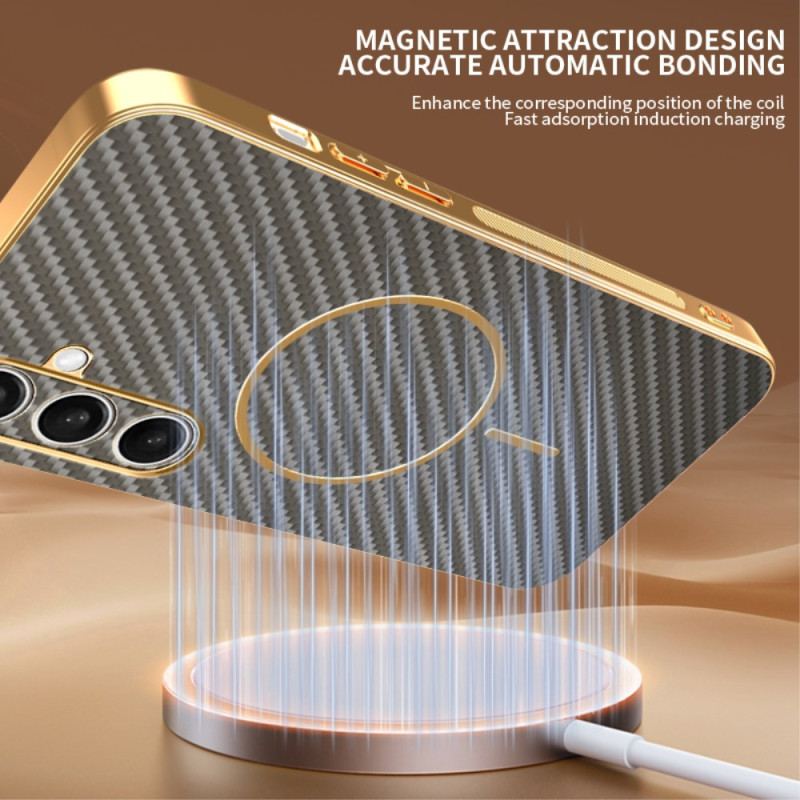Coque Samsung Galaxy S25 FE MagSafe Design Fibre Carbone